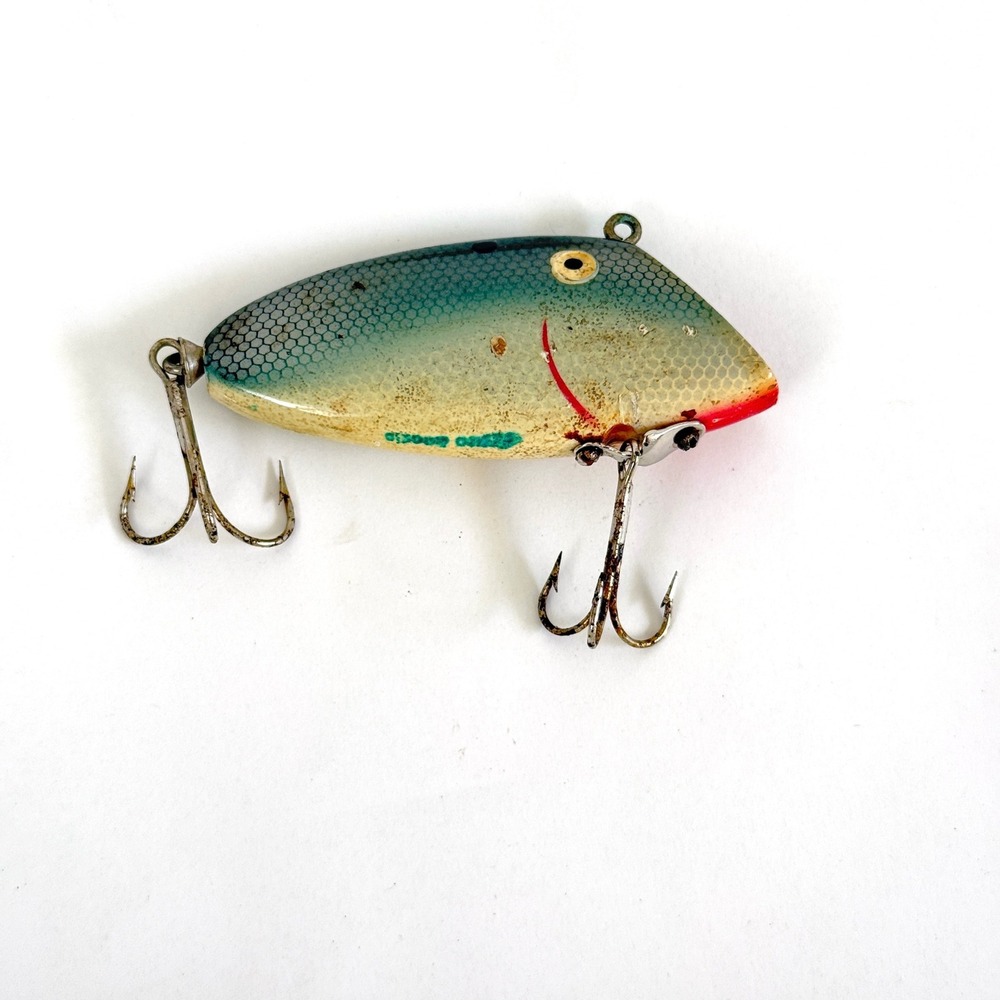 Vintage Whopper Stopper Bayou Boogie Lipless Crankbait Shad Scale Red Face Lure